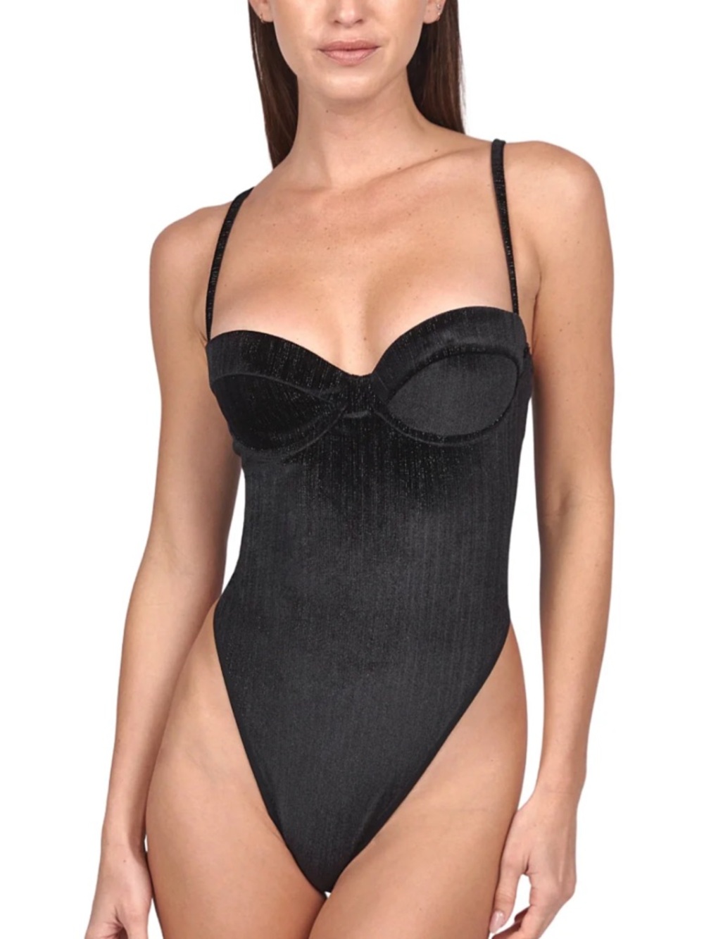 MUCCI
SABRINA BODYSUIT ::RET Black Underwire One-Piece Bodysuit